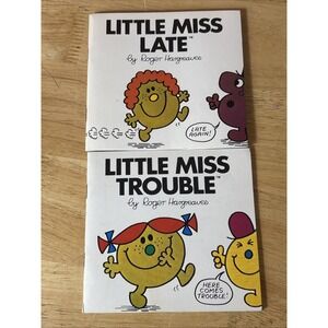 Little Miss Late & Little Miss Trouble Small Soft Cover Book 1981
